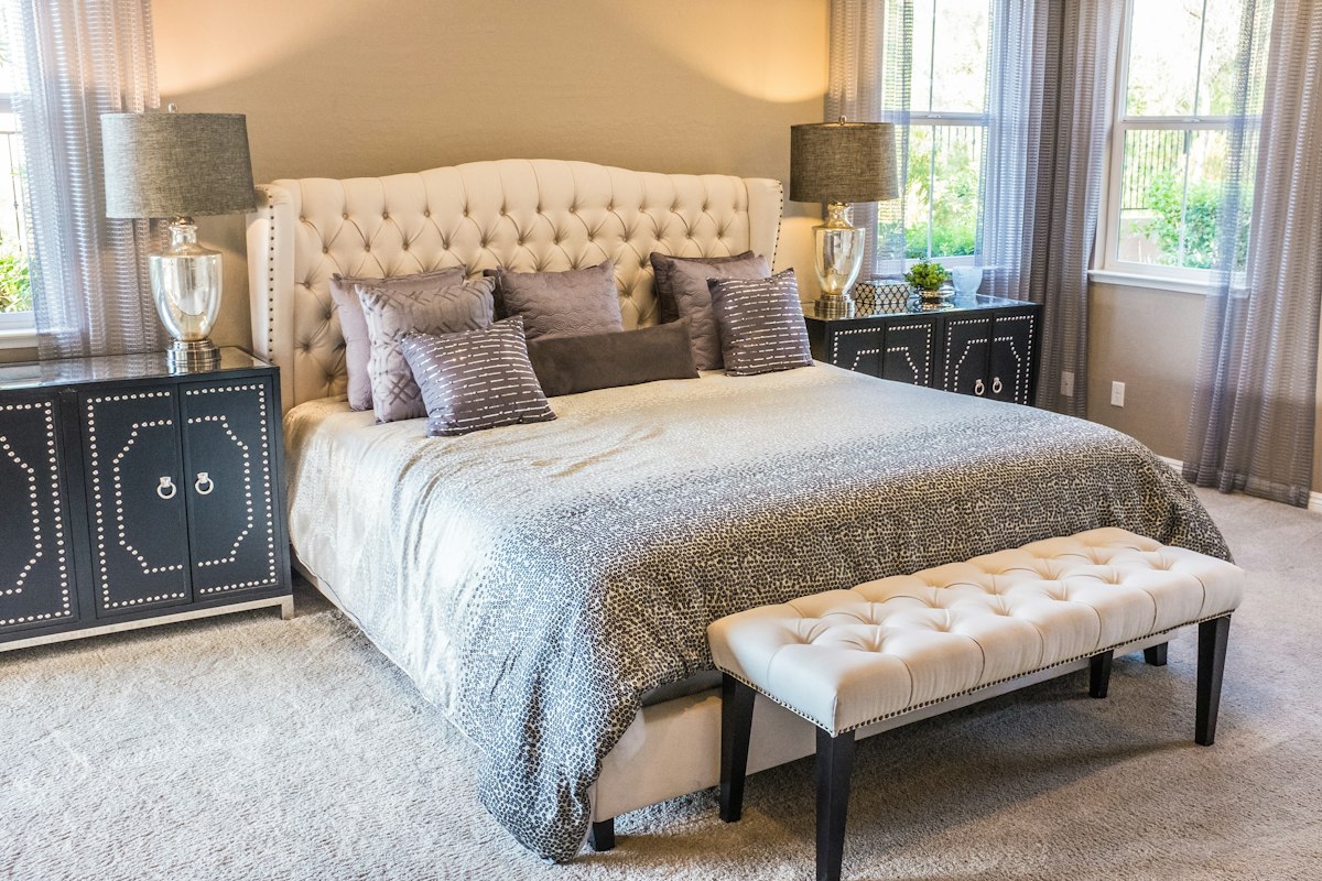 Tufted Platform Bed